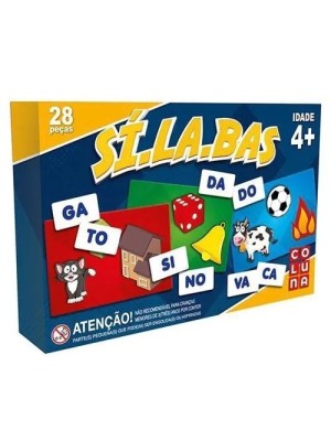 Jogo Sílabas 28 Peças Pais & Filhos – Educativo Infantil de Alfabetização