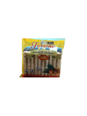 Torrone Waffer Sabor Amendoijm 150g – Doce Crocante e Saboroso