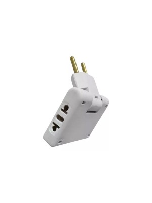 Pino Adaptador Benjamin T Articulado 3 Saídas 10A – compacto, seguro e prático. Ideal para conectar até 3 aparelhos ao mesmo tempo em casa, escritório