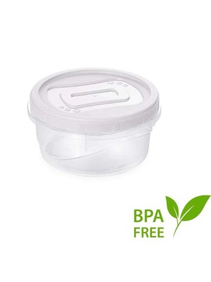 Pote Plástico Redondo Plasútil 900ml Tampa Clic Vedação