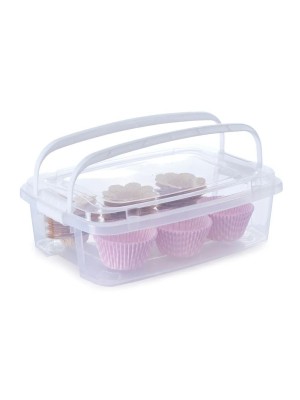 Caixa Plástica Organizadora Gran Box Baixa 5,48 L com Alça e Trava