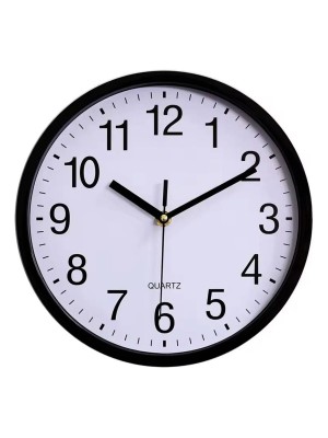 Relógio de Parede Plástico e Vidro 22x4cm Silencioso | Decoração Moderna para Sala, Quarto, Cozinha e Escritório