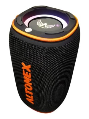 Caixa de Som BTA Altomex Bluetooth RGB Portátil 17x10,5x10cm Prova d’Água com Entrada USB e Cartão de Memória