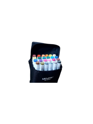 Caneta Touch 24 Cores com Estojo – Marcadores à Base de Álcool LEOARTE