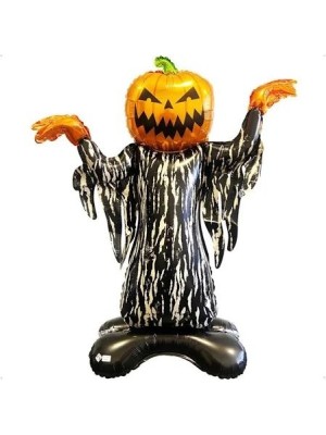Balão Monstro Abóbora 86x115cm Decoração Halloween Gigante para Festas, Casas e Eventos Temáticos