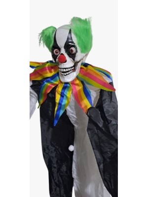 Palhaço das Trevas 130cm Decoração Halloween Assustadora Gigante para Festas, Casas e Eventos Temáticos