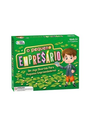 O Pequeno Empresário – Jogo de Tabuleiro Pais & Filhos com Dado, Roleta, Notas e Peças Inclusas