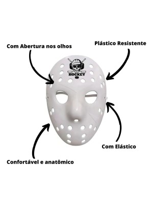 Acessório Kit Halloween — Máscara de Terror Jason + Motosserra Plástica 40cm Fantasia