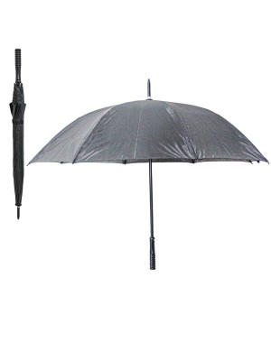 Guarda-Chuva Cabo Reto Preto Automático 8 Varetas 60cm Resistente Compacto e Prático para Proteção em Dias de Chuva