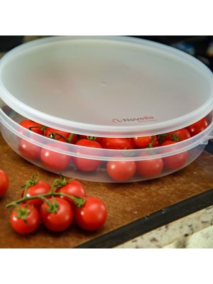 Pote Redondo Novelle 4L com Tampa Vedada e Plástico Resistente para Armazenar e Conservar Alimentos