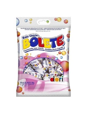 Bala Bolete Tutti Frutti 100g Embaladas Individualmente Doces Coloridos para Festa, Lembrancinha e Revenda