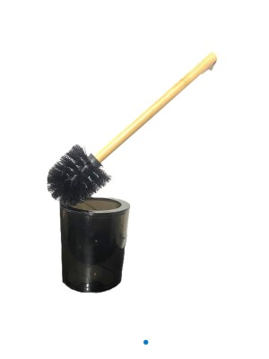 Escova Sanitária 11x11x37cm – Plástico Resistente com Cabo de Madeira Ergonômico
