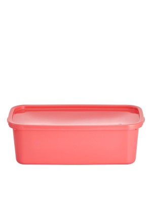 Pote Retangular Volare 3L Color com Tampa Plástica Marmita Freezer Micro-ondas Lava-louças Armazenar Alimentos