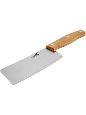 Cutelo 26x7cm Cabo de Madeira Utensílio de Corte Resistente em Ferro para Carnes, Ossos e Açougues