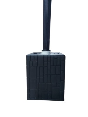 Escova Sanitária Quadrada 10x41cm com Cabo Longo e Cerdas Resistentes para Limpeza Eficiente de Banheiro