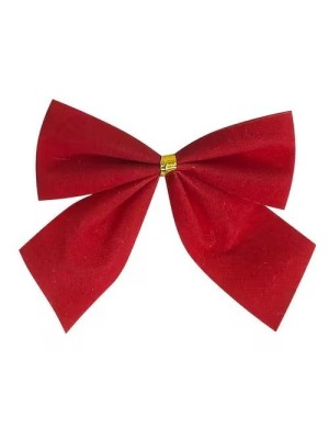 Kit Laço Vermelho Natalino Cartela 12 Unidades 5,5cm Decorativos