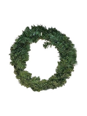 Guirlanda de Natal Decor Simples 50cm Verde – Enfeite Tradicional para Porta, Parede e Vitrines