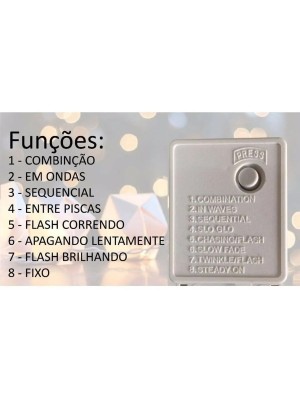 Cascata 240L Colorido 8 Funções 4,3×0,78 m 220V – Iluminação LED Natalina Decorativa para Fachadas, Árvores e Varandas