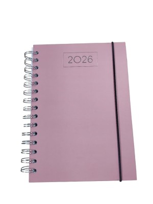 Agenda Social 2026 Wire-O 15x21cm Capa Dura Datada Planejamento Diário e Mensal para Escritório e Estudo