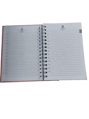 Agenda 2026 Wire-O Folhagem 15x21cm Capa Dura Laminada com Miolo Datado e Planejamento Diário e Mensal Completo