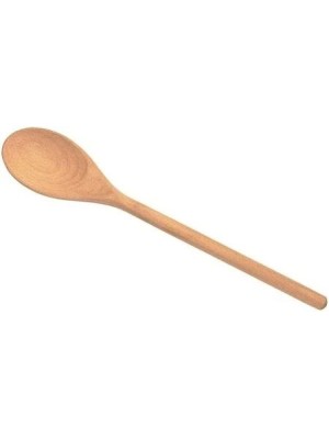 Colher de Madeira 34cm – Utensílio de Cozinha Sustentável em Madeira Natural para Mexer, Misturar e Servir Alimentos