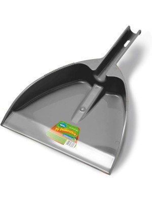 Pá Doméstica Brilhex 32 × 24 cm – Plástico Resistente com Sistema de Encaixe para Cabos e Limpador de Cerdas, Ideal para Limpeza Geral