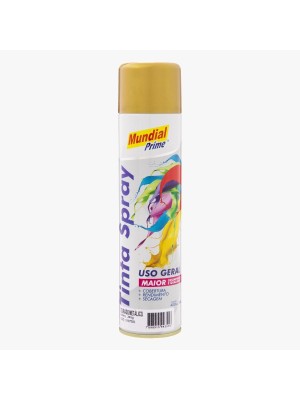 Tinta Spray Dourado Metálico 400ml Uso Geral para Metal, Madeira, Plástico, Artesanato e Decoração
