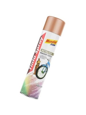 Tinta Spray Rosé Gold Metálico 400ml Uso Geral para Metal, Madeira, Plástico, Artesanato e Decoração