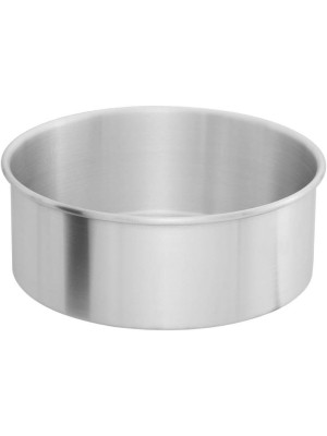 Forma Redonda Polida N26 27x27x7cm em Alumínio Brilhante Resistente para Bolos, Tortas e Pudins