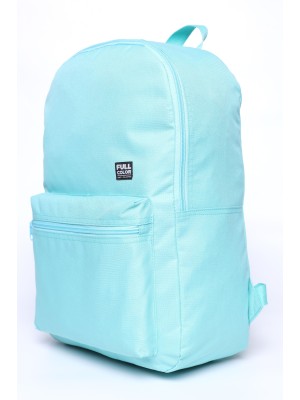 Mochila Juvenil Masculina Full Color Azul Claro Reforçada com Bolso Frontal, Zíper Resistente e Design Moderno