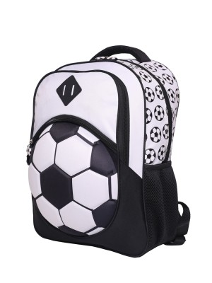 Mochila Kids Masculina Futebol Infantil Reforçada com Estampa 3D e Bolsos Laterais para Escola