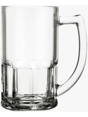 Caneca Bristol Cerveja 340ml – Vidro Grosso e Resistente, Alça Ergonômica, Design Clássico para Cerveja, Chopp e Drinks Gelados, Ideal para Bares