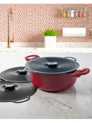 Tampa de Silicone para Panela 33cm x 28cm Antirrespingo Resistente ao Calor Vedação Perfeita