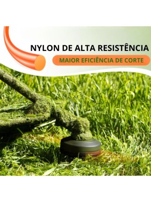 Fio de Nylon para Cortador de Grama 1,6mm x 15m Alta Resistência – Linha de Corte Durável