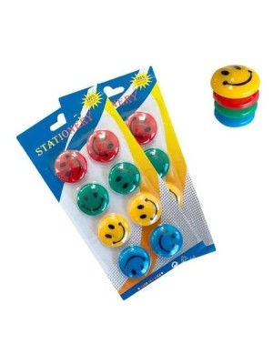 Imãs Magnéticos Coloridos 3cm com 8 Peças para Geladeira, Quadro Magnético, Escritório e Organização do Dia a Dia