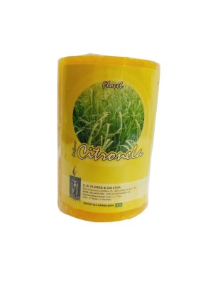 Vela Cilíndrica Perfumada Citronela 125g 5x7cm – Aroma Herbal Repelente, Longa Duração e Ideal para Ambientes Internos e Externos