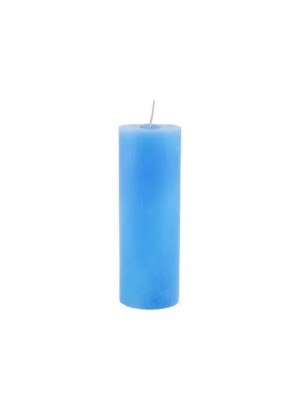 Vela Votiva Cometa 7 Dias 265g Azul Claro 50mm – Vela Religiosa de Longa Duração para Paz, Serenidade e Proteção Espiritual