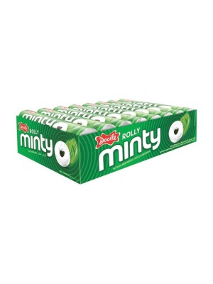 Pastilha Rolly Minty Hortelã Caixa com 12 Unidades Docile – Pastilhas Refrescantes de Menta para Hálito Fresco