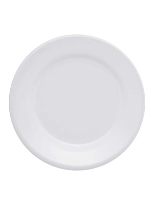 Prato Raso 24cm Vitramik em Cerâmica de Alta Resistência – Acabamento Branco Clássico, Ideal para Refeições Diárias, Restaurantes  Mesa Posta Elegante
