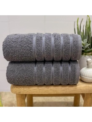 Toalha de Rosto Felpuda Comfort Cinza 45x75cm Alta Absorção Toque Macio para Banheiro e Lavabo