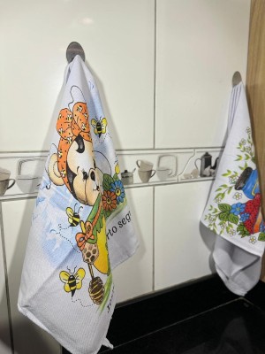 Pano de Copa Estampado 50x70cm Absorvente Decorativo para Cozinha Uso Diário