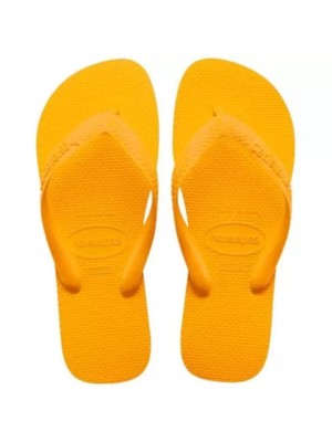 Havaianas Top Amarelo Pop Tamanho 37/38 Chinelo Original Unissex em Borracha Antiderrapante para Praia Piscina Lazer e Uso Diário