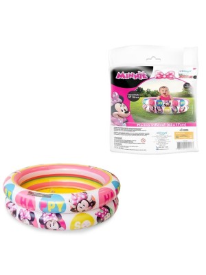 Piscina Infantil Minnie 37L 65x17cm Inflável Colorida para Bebês e Crianças Disney