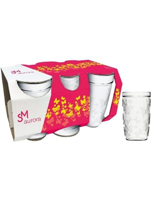 COPO AURORA 270ML DE VIDRO JOGO C/6 PEÇAS