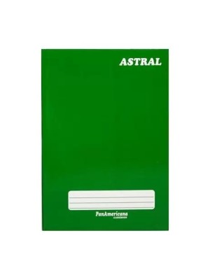 CADERNO COSTURADO 1/4 96F ASTRAL VERDE