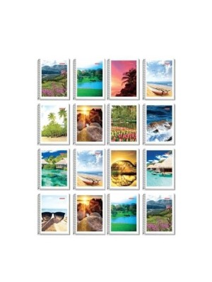 CADERNO FLEXIVEL 48FLS ¼ ESPIRAL