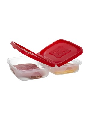 Porta Frios 25x17cm – Pote Plástico BPA Free para Presunto, Queijo e Embutidos, Tampa com Encaixe, Ideal para Conservação e Organização da Geladeira