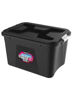 CAIXA ORGANIZADORA MULTIUSO PRETA 20L UN.