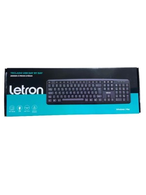 TECLADO PADRAO ERGONOMICO MODELO ABNT PRETO DAY BY DAY LETRON