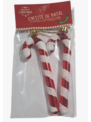 ENFEITE BENGALA DE NATAL C/2PCS UN. MULTIART